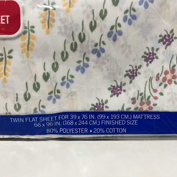 2 Vintage Morgan Jones Country Gardens Springs Twin Flat Sheet No-Iron Twilite - Picture 4 of 9